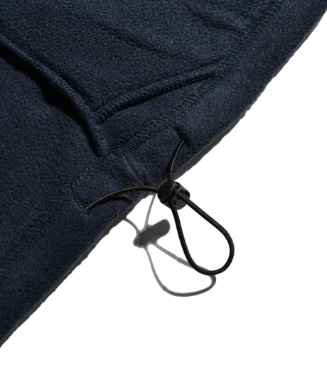 balloon fleece half button pullover / Navy