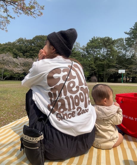 balloon long sleeve tee / White