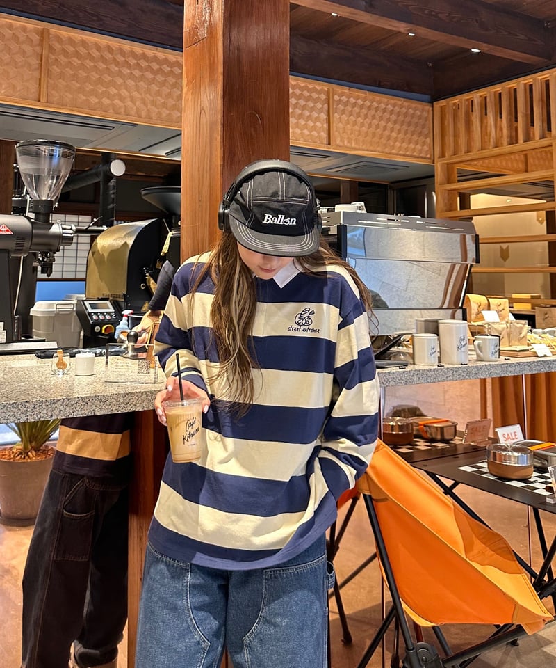 eimy ラガーシャツNAVY エイミーイストワール eimy istoire ラガーシャツ （NAVY） -靴
