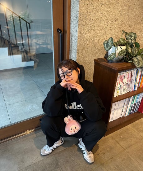 balloon logo foaming hoodie