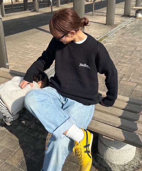 balloon knit / Black