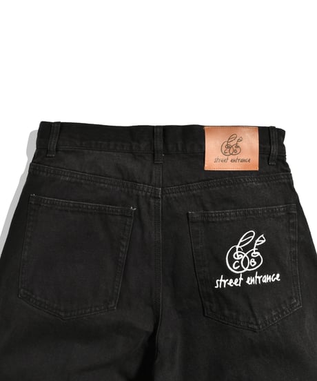balloon denim pants / Black