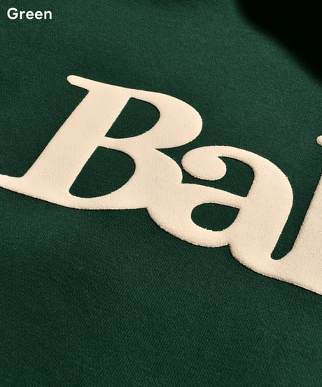 balloon logo box zip hoodie