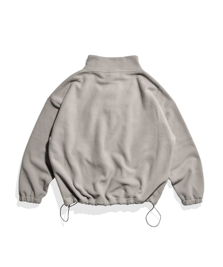 balloon fleece half button pullover / Grey