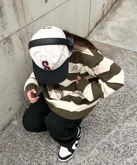 balloon rugger shirt / Khaki × Ivory