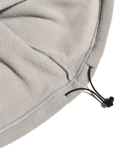 balloon fleece half button pullover / Grey