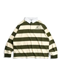 balloon rugger shirt / Khaki × Ivory