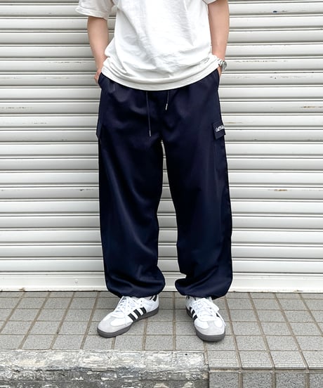 balloon easy wide cargo pants / navy