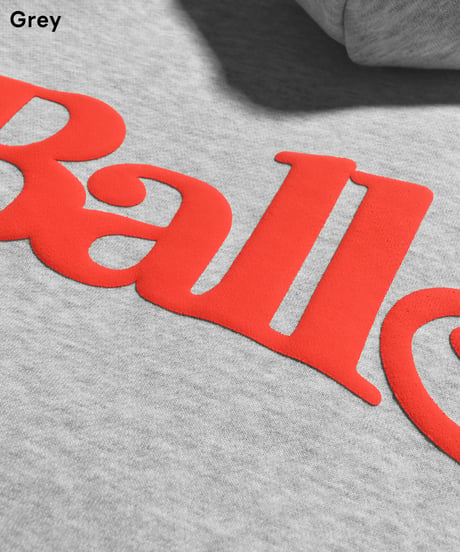 balloon logo box zip hoodie