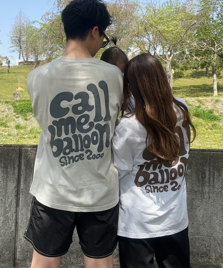 balloon long sleeve tee / Light Grey