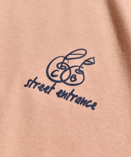 w apple logo tee / pink