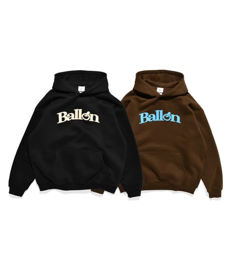 balloon logo foaming hoodie