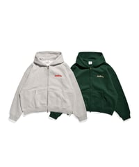 balloon logo box zip hoodie