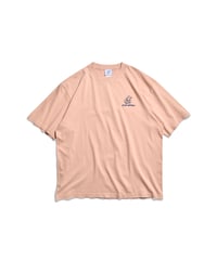 w apple logo tee / pink