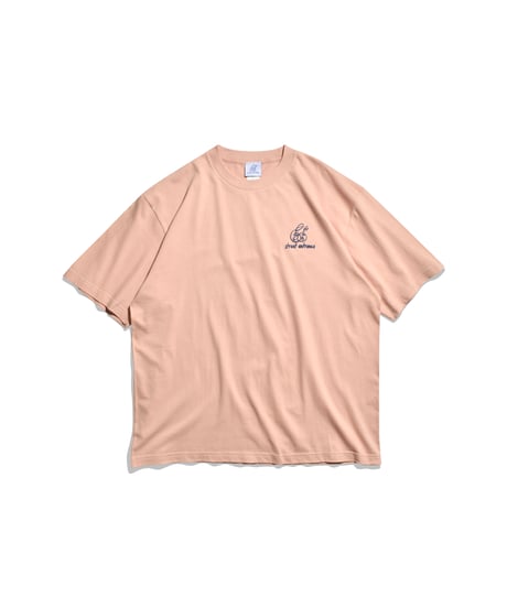 w apple logo tee / pink