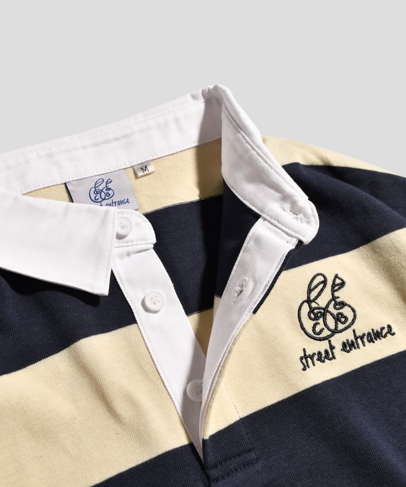balloon rugger shirt / Navy × Ivory | callmebal