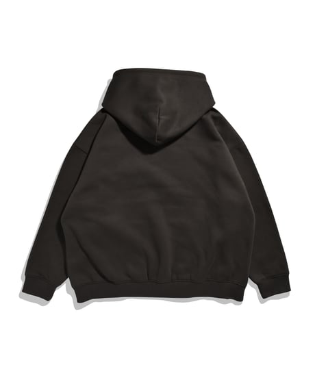 balloon half zip hoodie / Sumi Black