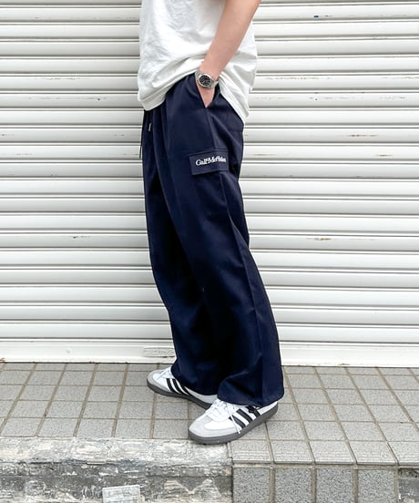 balloon easy wide cargo pants / navy