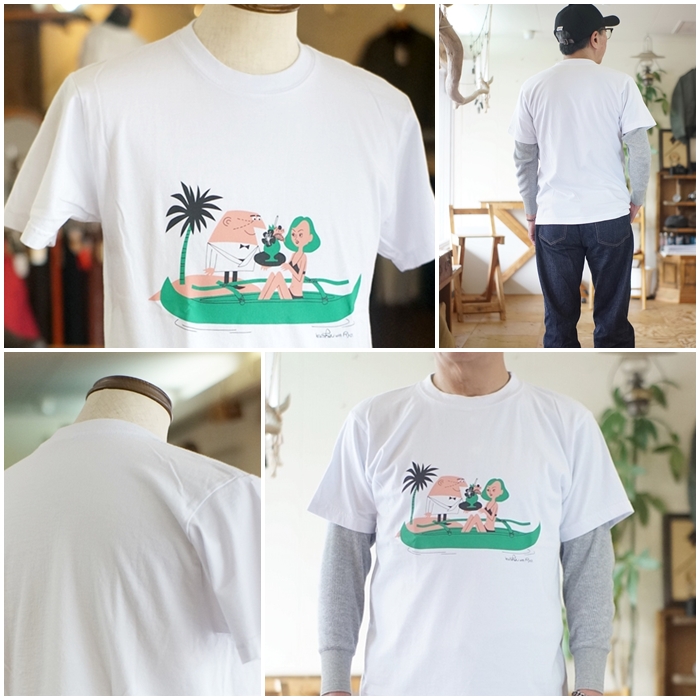 SUN SURF サンサーフ Tシャツ アンクルトリス ホワイトL 新品 SUNSURF サンサーフ アンクルトリス 半袖プリントTシャツ 東洋