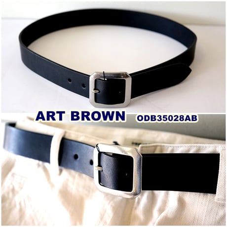 ARTBROWN(アートブラウン)メンズ　レザーベルト　 ODB35028AB 本革 35mm幅 ギャリソンベルト 栃木レザー