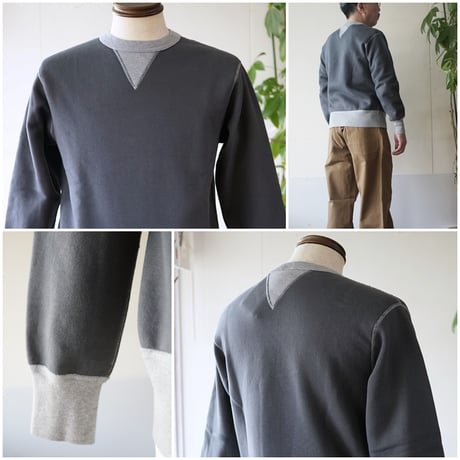 BARNS　 バーンズ　クルーネックスウェット　トレーナー　BR3301　ダブルVガゼット 　COZUN（コズン）