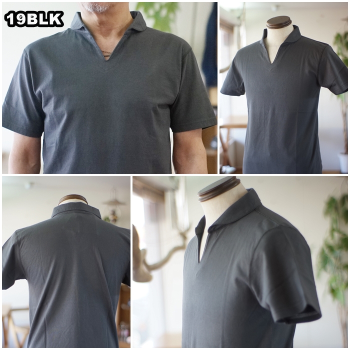 BARNS バーンズ スキッパー 半袖ポロシャツ BR-7100 スキッパーポロ