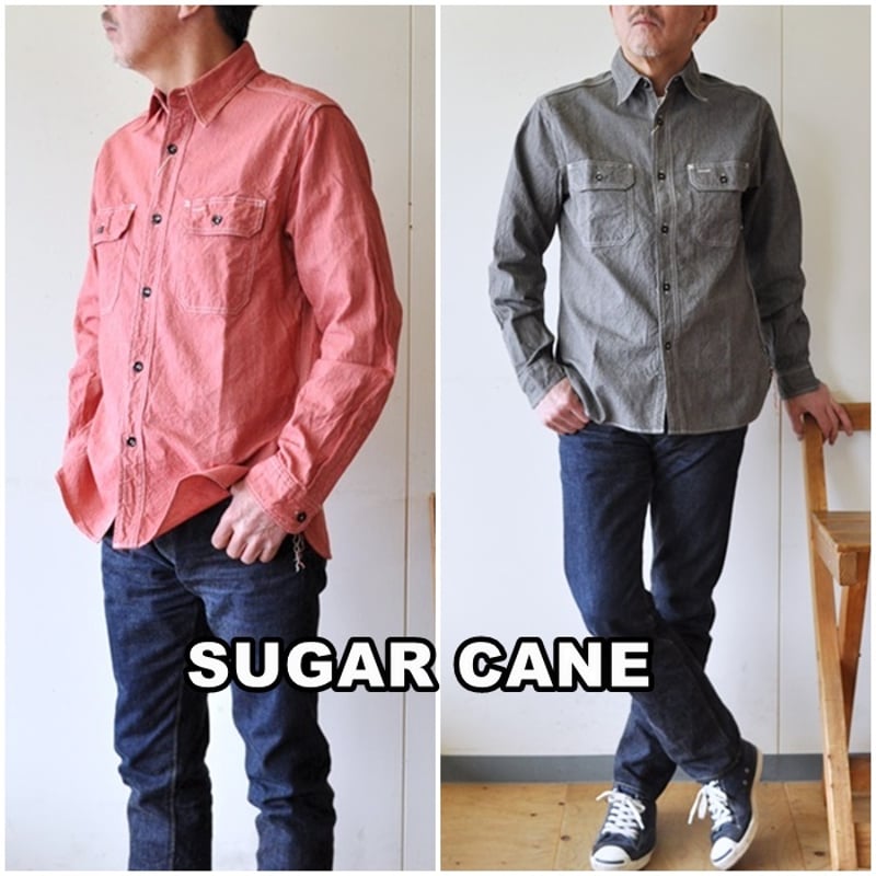 SUGARCANE シュガーケーン ワークシャツ SC25511 サイズXL SUGAR CANE シュガーケーン JEAN CODE WORK SHIRT SC2551