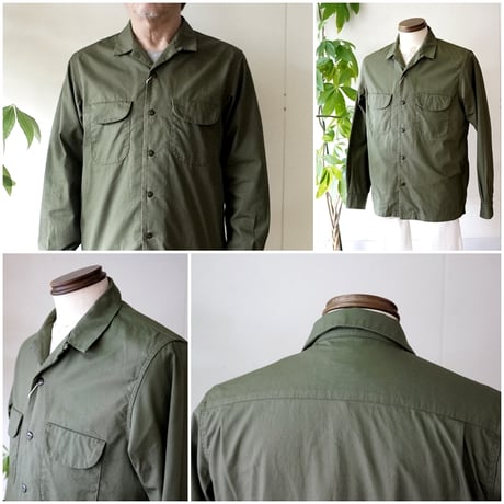 FOBFACTORY 　エフオービーファクトリー　長袖シャツ　オープンカラーシャツ　 F3515　ポプリン