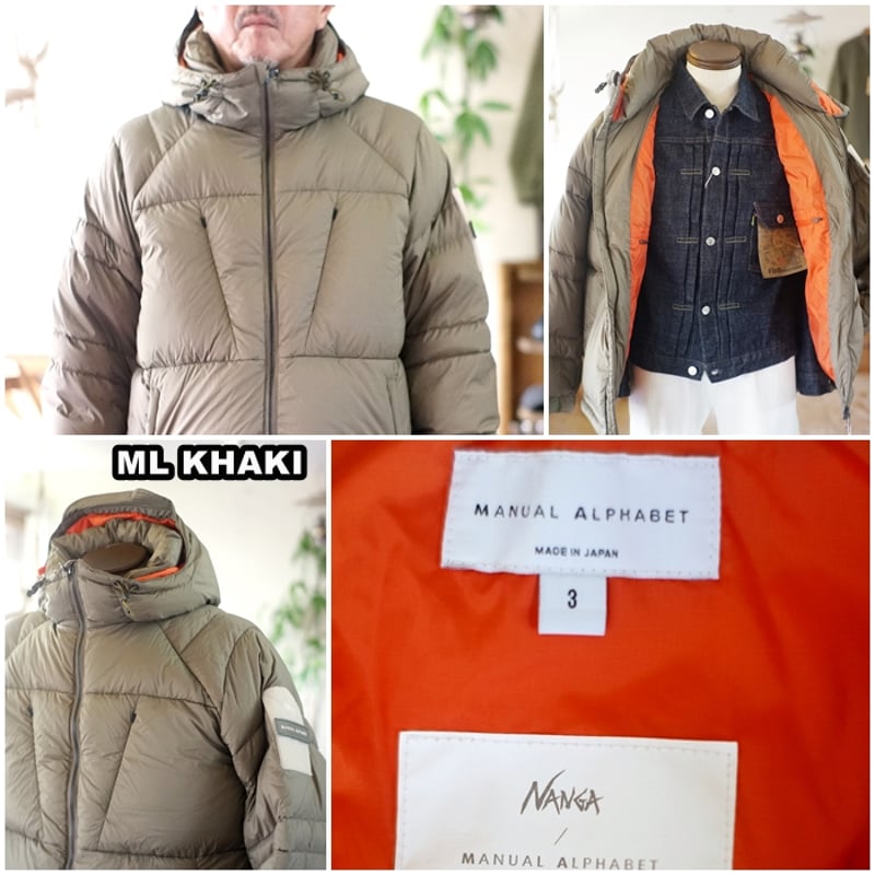 NANGA×MANUAL ALPHABET EXPLORER DOWN JACKET マニュア
