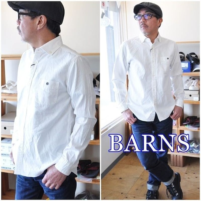 BARNS バーンズ 長袖 ボタンダウンシャツ 4965N | blueline4423