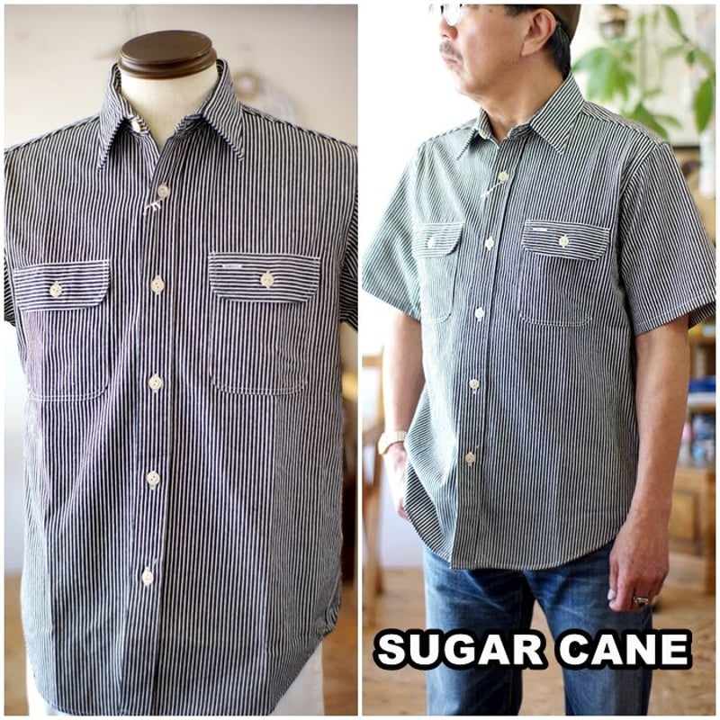 SUGARCANE シュガーケーン ヒッコリー半袖ワークシャツ 37944 東洋