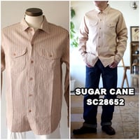 シュガーケーン　SUGARCANE 東洋エンタープライズ　長袖ワークシャツ　ストライプ柄　 アメカジ　28652