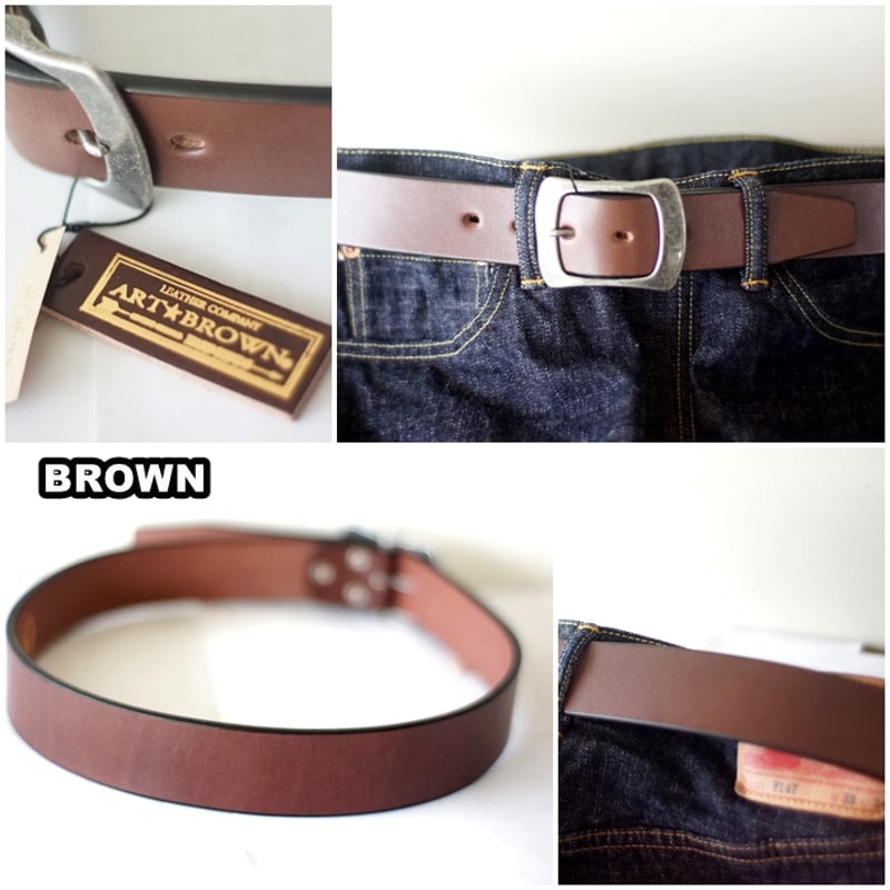 ARTBROWN(アートブラウン) レザーベルト NDB40014AB 本革 40mm幅 ギ