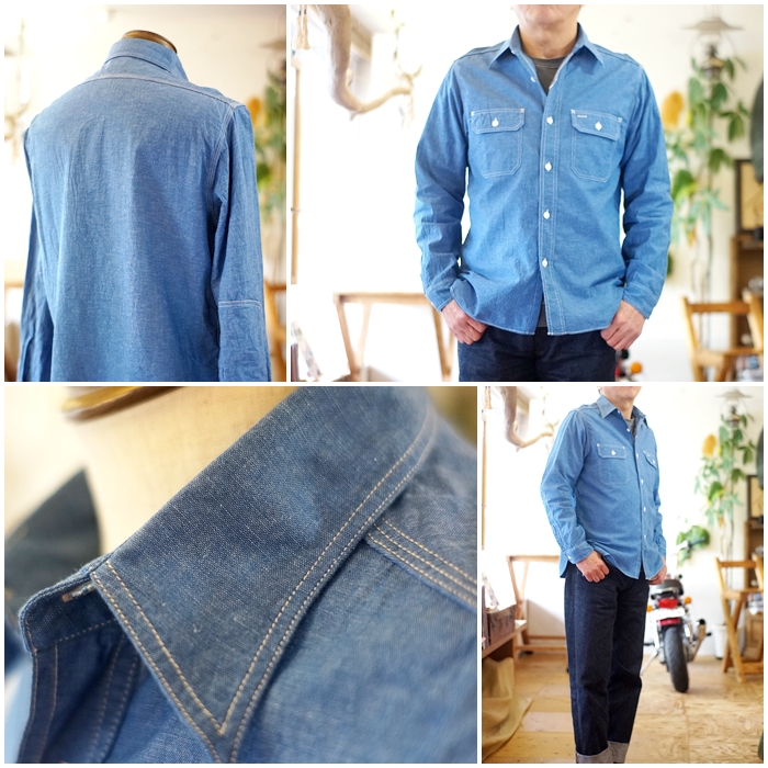 シュガーケーン SUGARCANE シャンブレーワークシャツ 25513 東洋