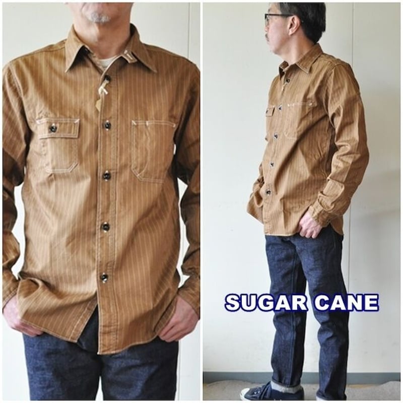 SUGARCANE シュガーケーン ウォバッシュワークシャツ 28516 メンズ
