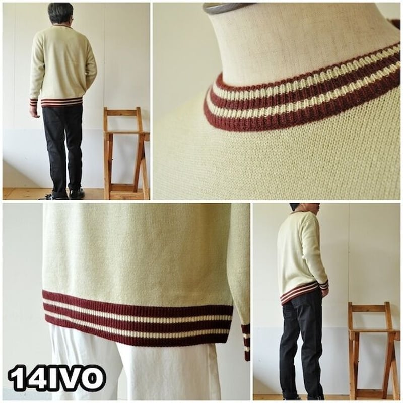 BARNS バーンズアウトフィッターズ クルーニット セーター 22412  