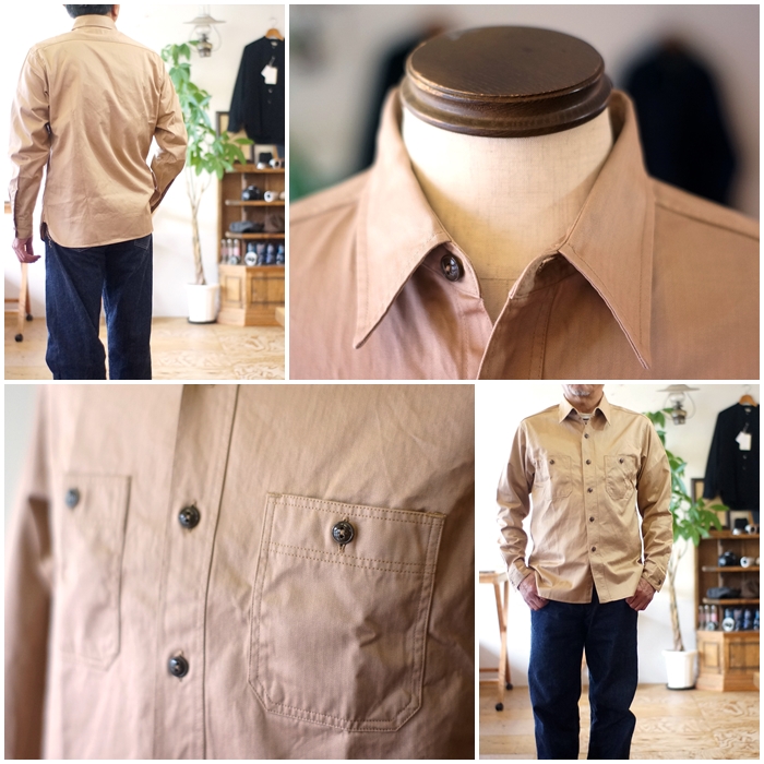 ☆ 東洋エンタープライズ　バズリクソンズ ヘリンボーン ワークシャツ M ☆ BUZZRICKSONS バズリクソンズ 東洋エンタープライズ TOYO