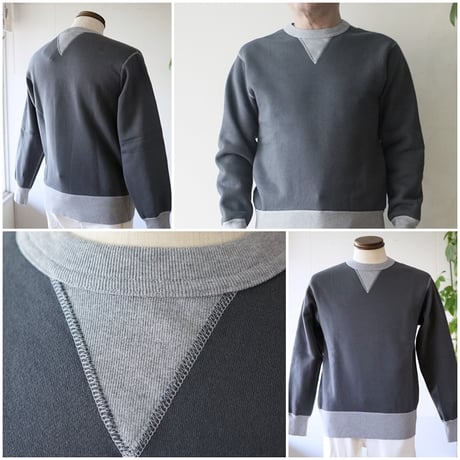 BARNS　 バーンズ　クルーネックスウェット　トレーナー　BR3301　ダブルVガゼット 　COZUN（コズン）
