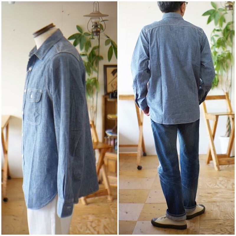 FOBFACTORY エフオービーファクトリー シャンブレーシャツ 3494 長袖