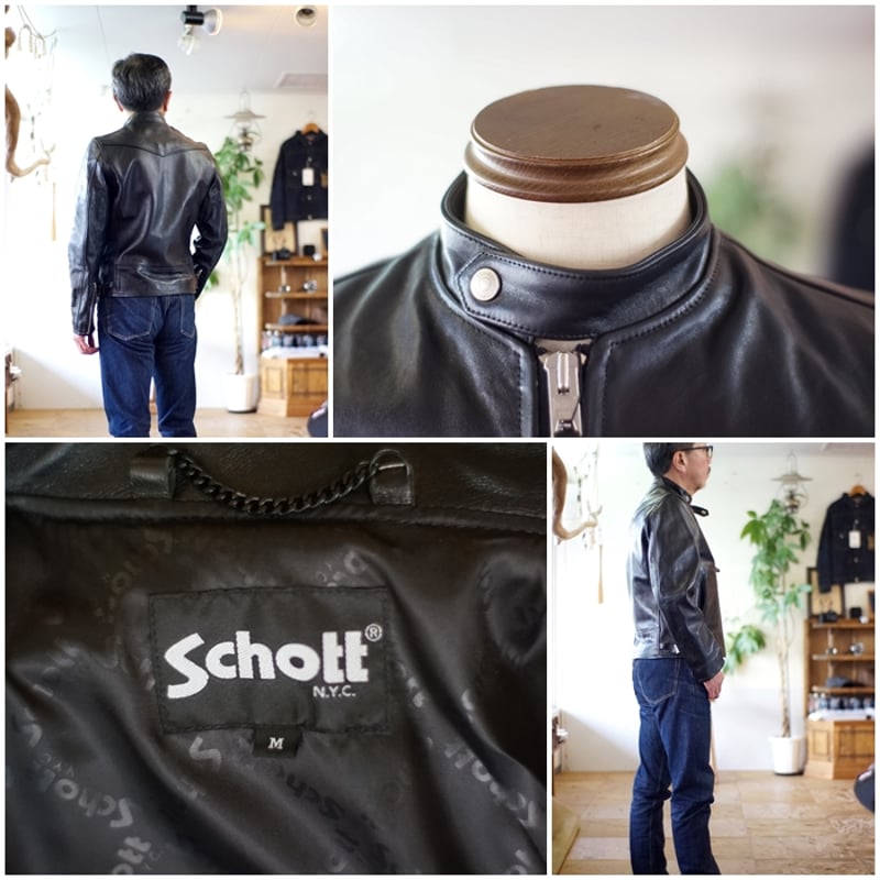 Schott ショット シングル ライダース レザージャケット 3950078 Schott ショット シングル ライダース レザージャケット 3950078