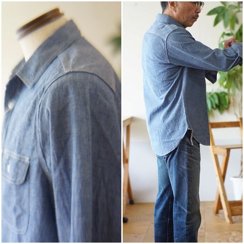 FOBFACTORY エフオービーファクトリー シャンブレーシャツ 3494 長袖