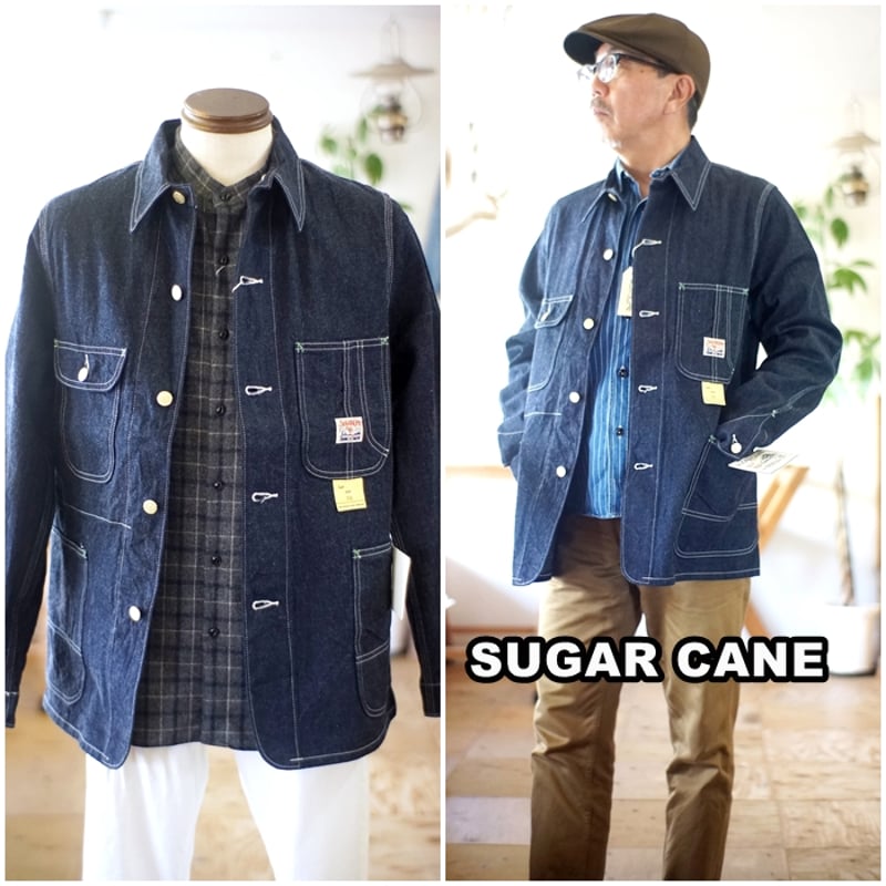 シュガーケーン SUGARCANE カバーオール デニムワークコート シュガーケーン SUGARCANE カバーオール デニムワークコート