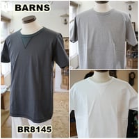BARNS バーンズ クルーネック半袖Ｔシャツ VINTAGE仕様　半袖カットソー　小寸吊り編み　BR8145