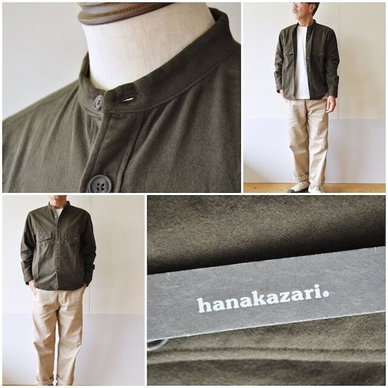 hanakazari ハナカザリ バンドカラーシャツ 28003 長袖シャツ | blueli...