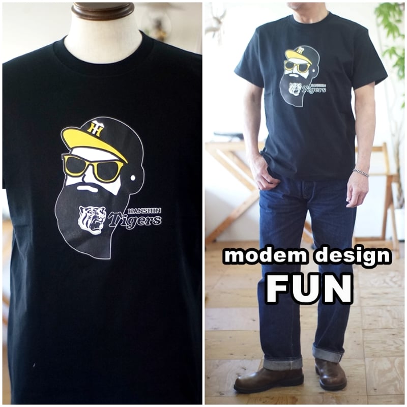 【激レア】阪神タイガース × GOOD DESIGN WORKS コラボTシャツ modem design 半袖Tシャツ 阪神タイガース コラボ 3人おじさん