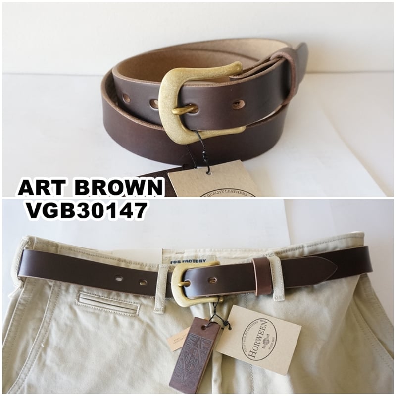 ARTBROWN(アートブラウン)メンズ レザーベルト 30147 本革 クロム