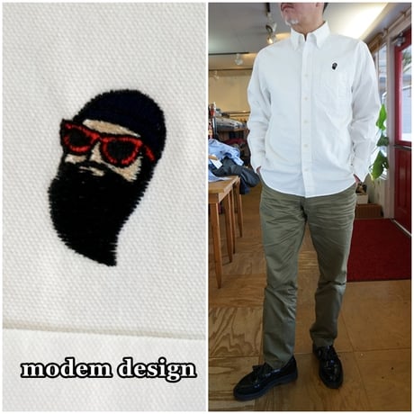 modemdesign モデムデザイン　オックフォードボタンダウンシャツ　23087511　長袖シャツ