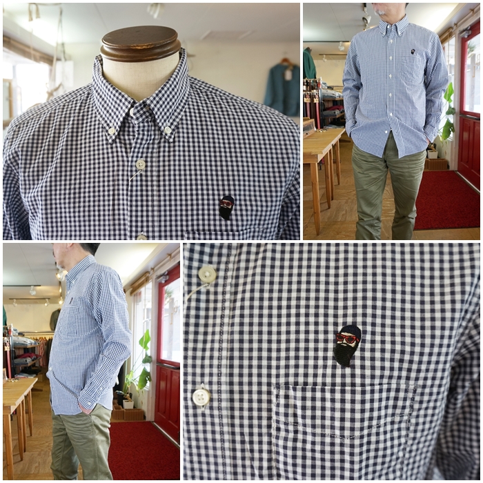 modemdesign モデムデザイン ギンガムチェックボタンダウン