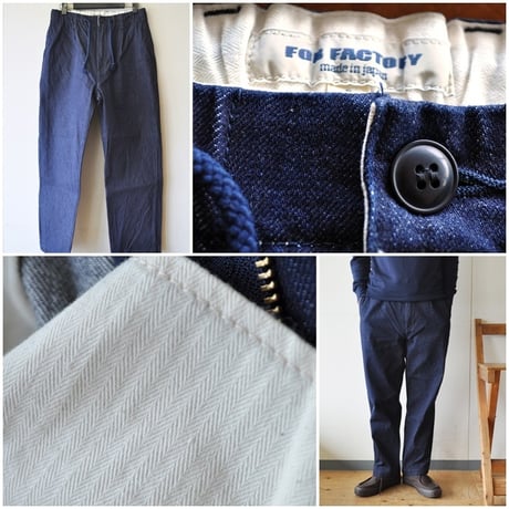 FOB FACTORY（FOBファクトリー） F0508 デニム トラックパンツ  ジーンズ ジーパン  イージーパンツ / ワイド