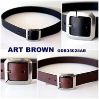 ARTBROWN(アートブラウン)メンズ　レザーベルト　 ODB35028AB 本革 35mm幅 ギャリソンベルト 栃木レザー